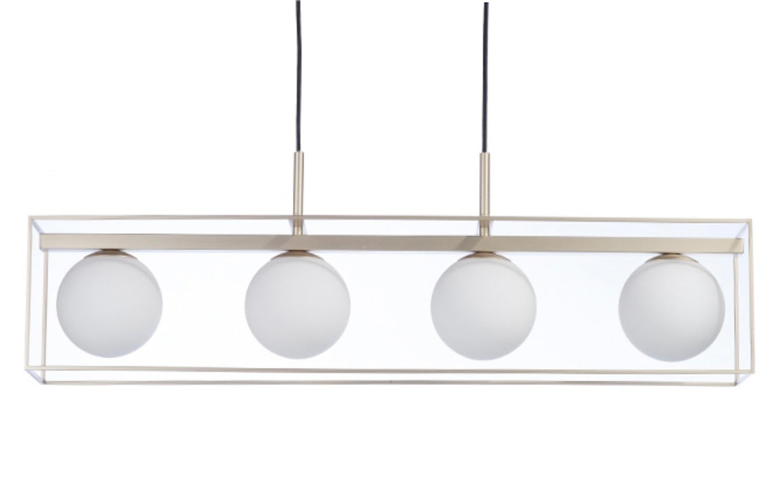 EGLO Suspension Vallaspra - 4 Light - Champagne Frame - LED (new)