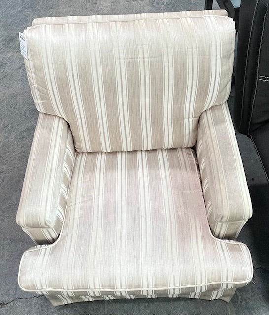Striped Swivel Armchair