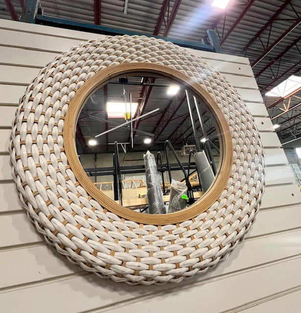 Round Wicker Wall Mirror (new)