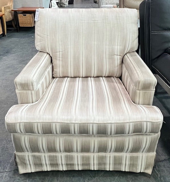 Striped Swivel Armchair