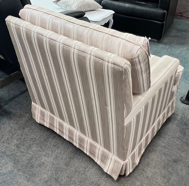 Striped Swivel Armchair