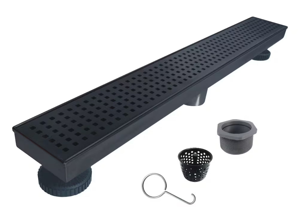 Matte Black Shower Drain (new)