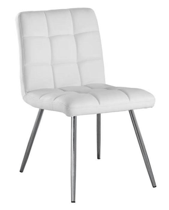 Monarch White Faux Leather Dining Chair (new)
