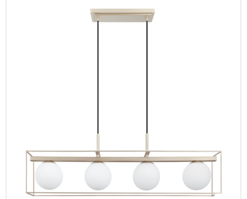 EGLO Suspension Vallaspra - 4 Light - Champagne Frame - LED (new)