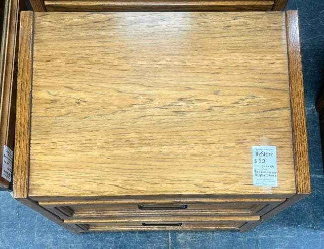 Brown Wooden Nightstand (used)