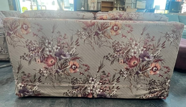 Grey Floral Two Seater Couch (used)