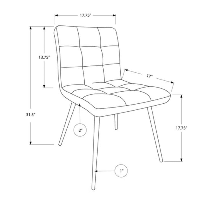 Monarch White Faux Leather Dining Chair (new)
