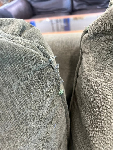 Olive Green Fabric Couch (used)