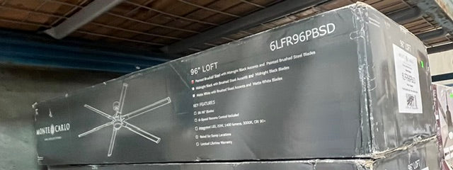 Generation Lighting Loft 96-inch LED Indoor/Outdoor Midnight Black Ceiling Fan (new)
