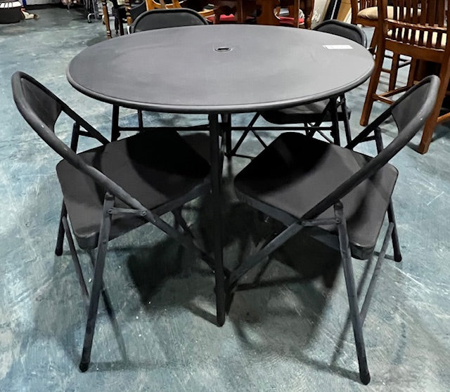 Black Patio Table Set