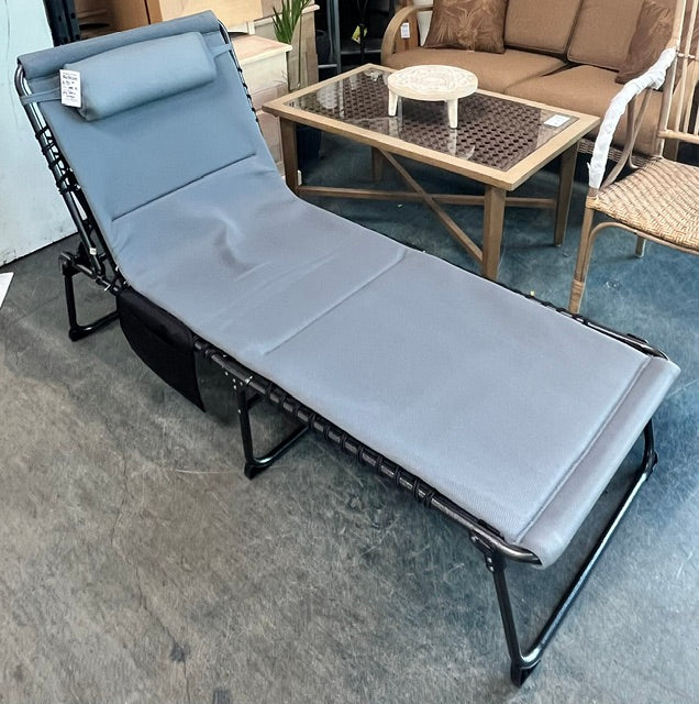 Outsunny Grey Patio Lounger (new)