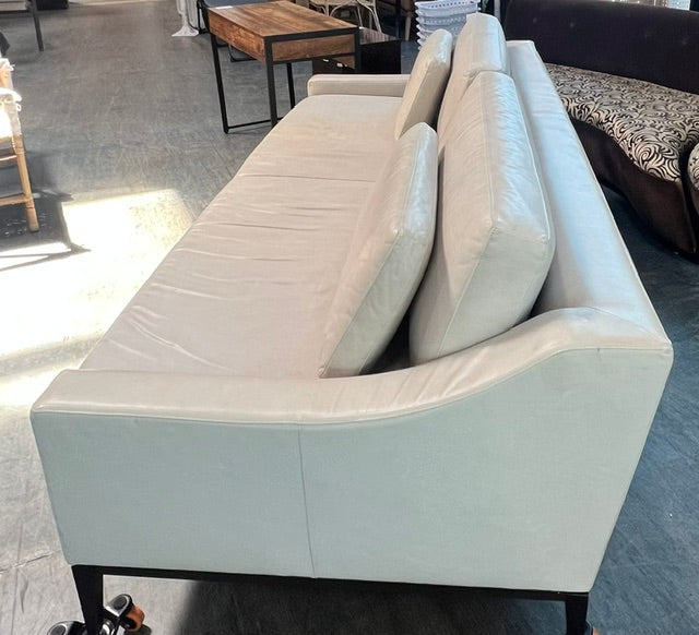 Cream Leather Sofa (used)