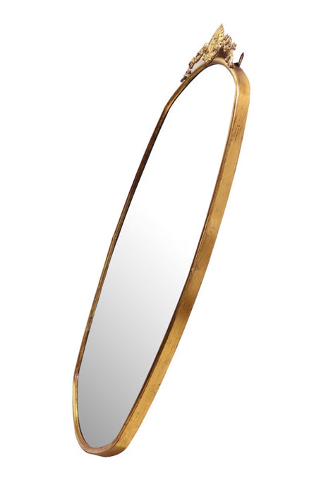 Mirrorize 25x40 Classic French Irregular Mirror with Antique Gold Finish Metal Frame (new)
