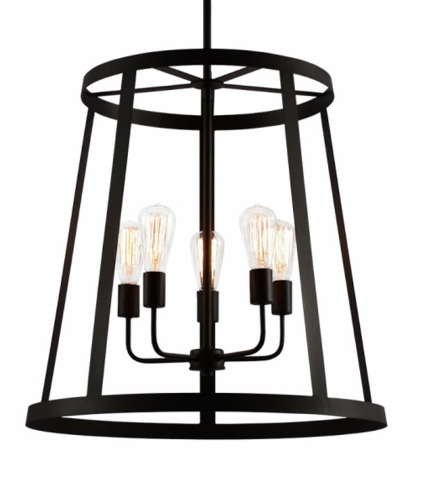 Matteo Lighting Matte Black 5-Light Pendant (new)