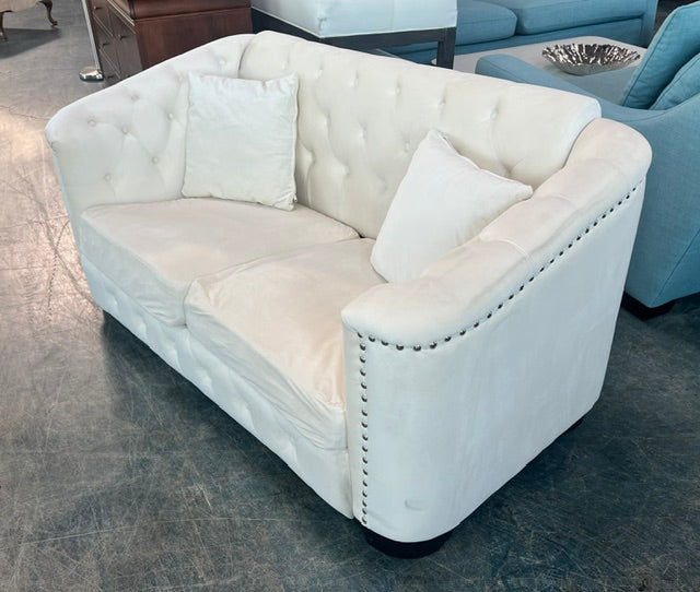 Wayfair White Loveseat (used)