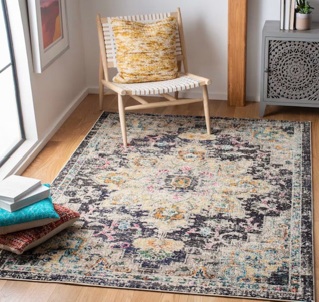 Safavieh Madison Andrea Black/Gold 6x9 Indoor Area Rug (new)
