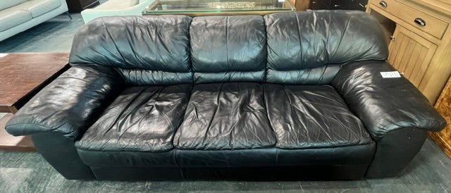 Black Leather Couch (used)