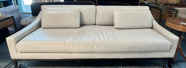 Cream Leather Sofa (used)