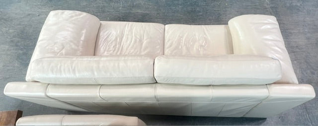 Cream Leather Couch (used)