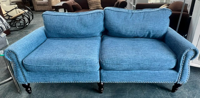 Blue Fabric Couch (used)
