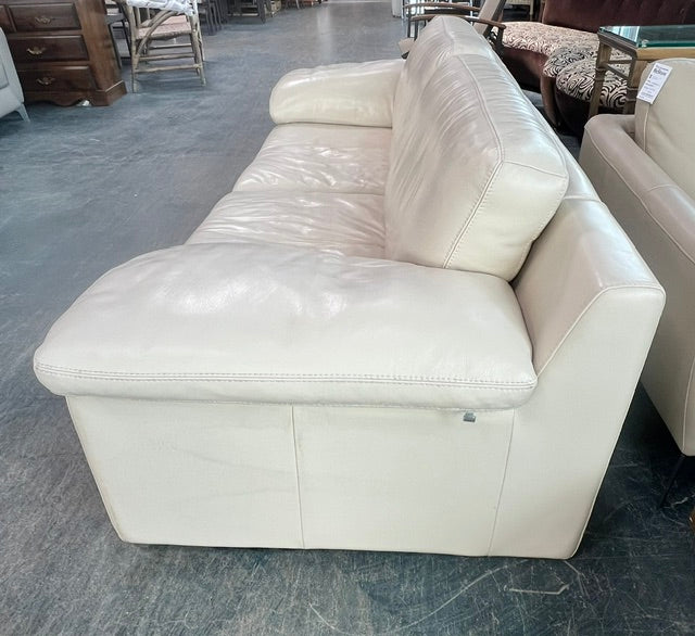 Cream Leather Couch (used)