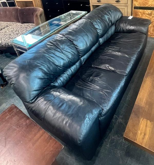 Black Leather Couch (used)