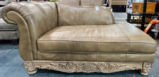 Brown Leather Lounger