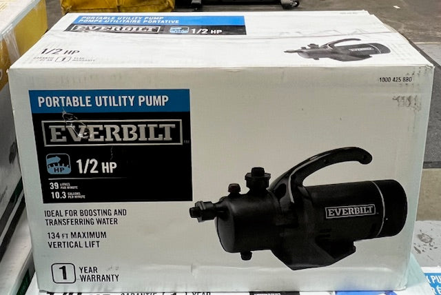 Everbilt Portable Utility Pump 1/2 HP
