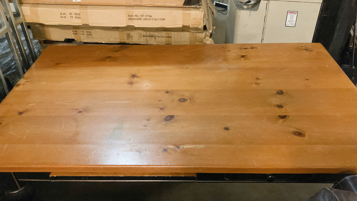 Pine Table With Drawers