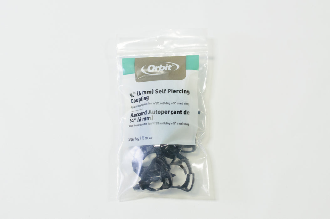 Pack of 10 Self Piercing Coupling 1/4” (6mm)