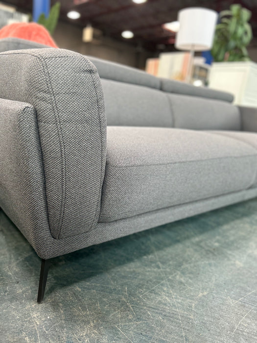 Dark Grey Herringbone Sofa