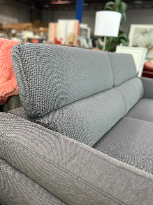 Dark Grey Herringbone Sofa