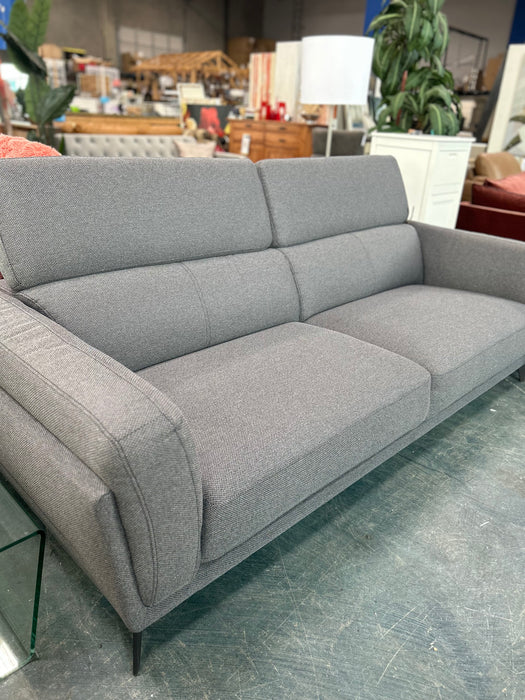 Dark Grey Herringbone Sofa