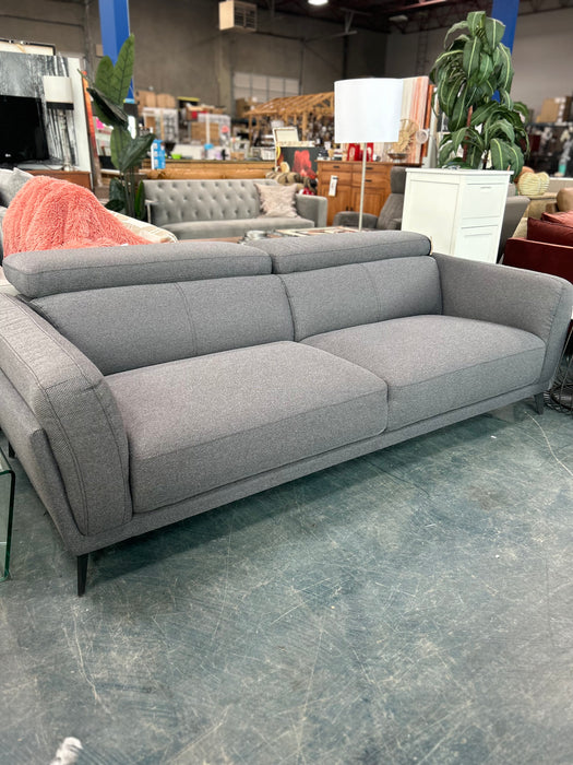 Dark Grey Herringbone Sofa