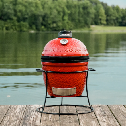Kamado Joe Joe Jr. 13.5" Portable Charcoal Grill with Cast Iron Stand (New)