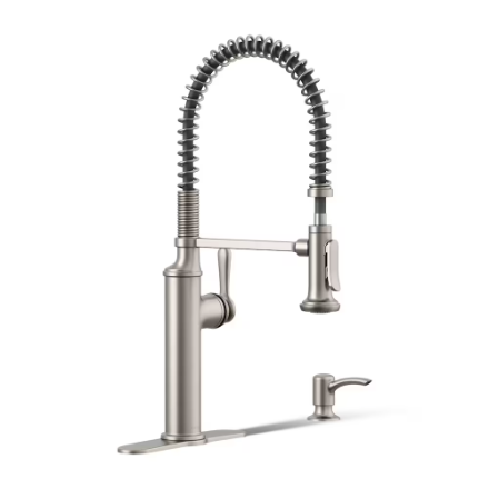 Kohler Sous Pro-Style Single-Handle Pull-Down Sprayer Kitchen Faucet in Vibrant Stainless