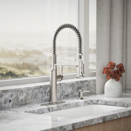 Kohler Sous Pro-Style Single-Handle Pull-Down Sprayer Kitchen Faucet in Vibrant Stainless