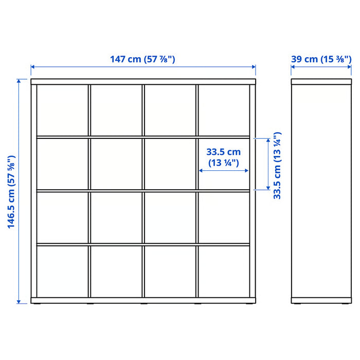 KALLAX Shelf unit, white, 147x147 cm (57 7/8x57 5/8 ") (USED)
