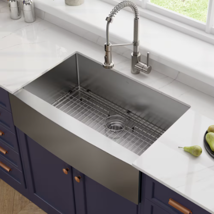 Kraus 30" Farmhouse Single Bowl 16 gauge Stainless Steel Kitchen Sink (New)