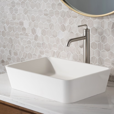 Kraus Ramus Single Handle Vessel Bathroom Sink Faucet with Pop-Up Drain in Spot Free Stainless Steel (New)