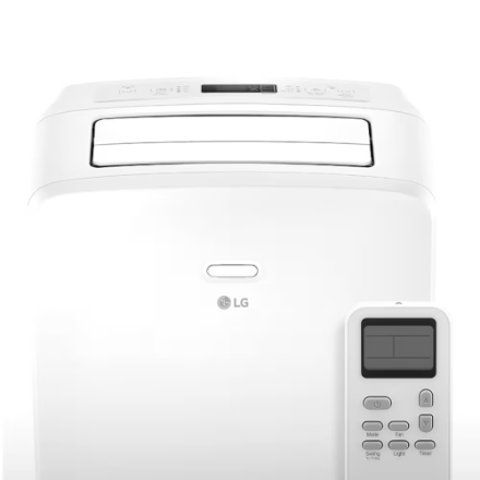 LG 8,000 BTU DOE/SACC (12,000 BTU ASHRAE) 115V 3-in-1 Portable Air Conditioner Cools 350 Sq. Ft. with Remote Control in White