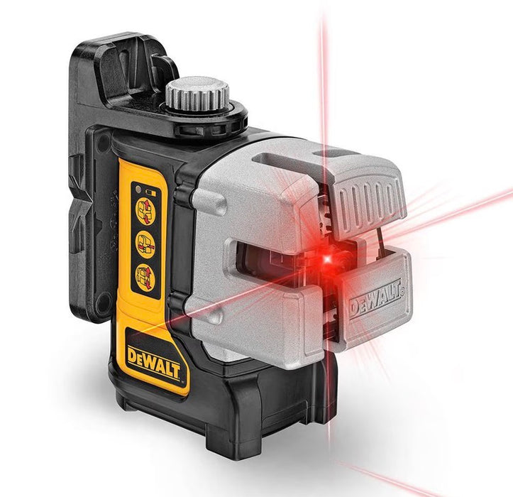 DEWALT 50 ft. & 165 ft. Red Self-Leveling 3-Beam Cross Line Laser Level with (4) AA Bateries & Case