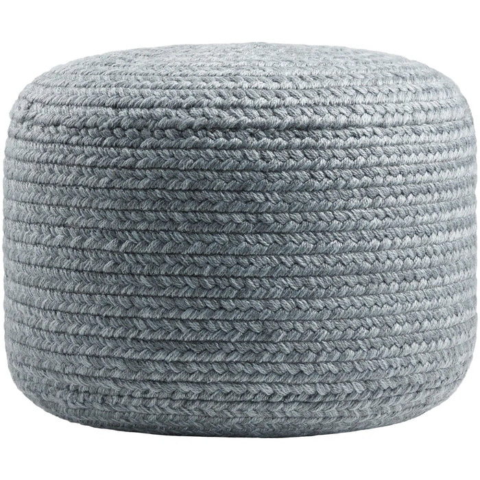 Braithwaite Upholstered Pouf - Fabric Grey Polyester Blend - EDPF005-121717