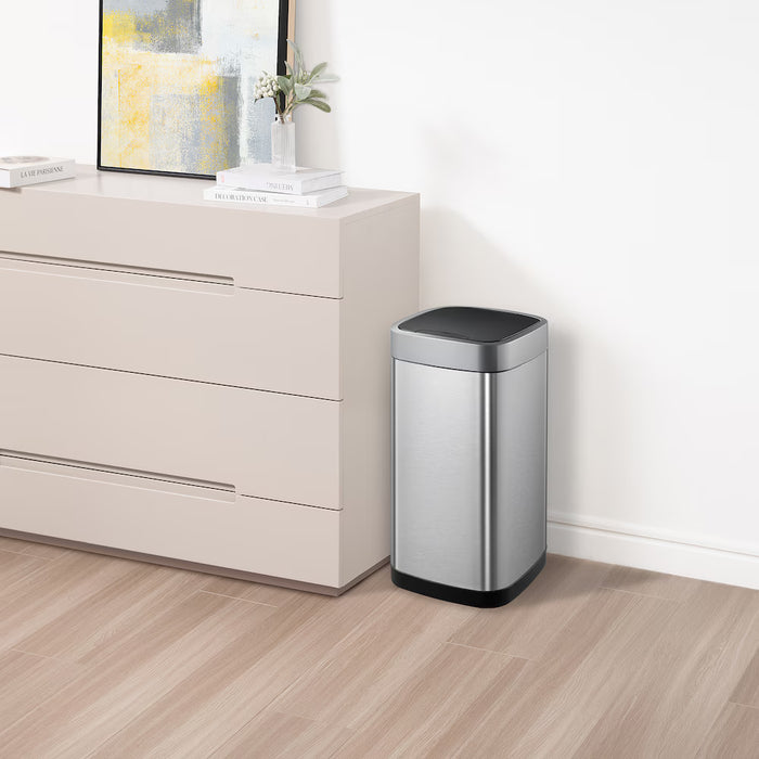 40L Soft-Square Stainless Steel Motion Sensor Trash Can (Used)