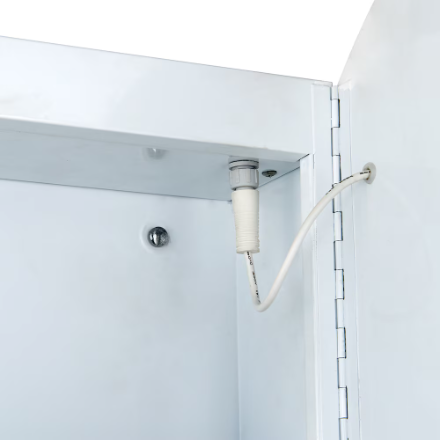 A&E Bath and Shower Turan-LED Round 25 inch x 25 inch x 5 inch Wall-Mounted Medicine Cabinet with Lights