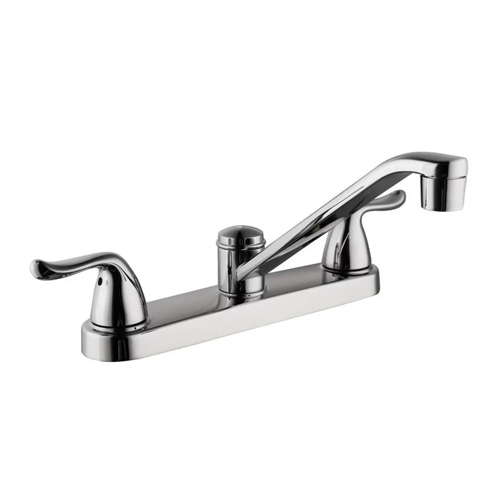 Constructor 2-Handle Standard Kitchen Faucet in Chrome, Valve & Deck Plate Included (Used)