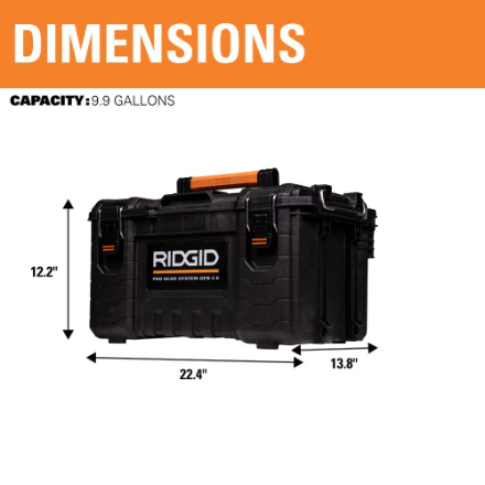 RIDGID 2.0 Pro Gear System 22 in. Modular Tool Box Storage