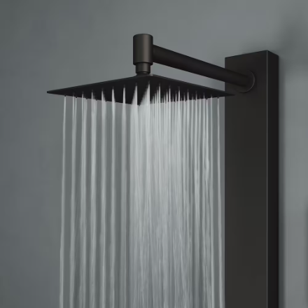 Vigo Orchid Shower Panel System in Matte Black Finish
