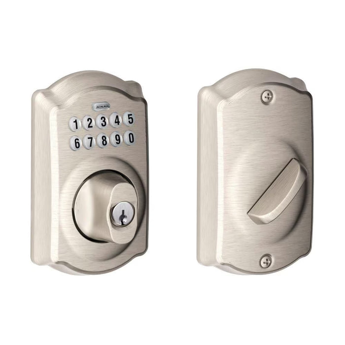 Schlage Camelot Satin Nickel Electronic Deadbolt Keyless Entry Keypad Rated AAA (NEW)