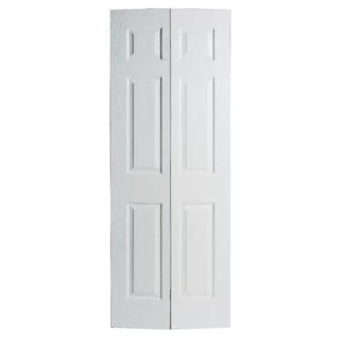 Masonite 36-inch x 78-inch Primed 6 Panel Hollow Core Textured Interior Bi-fold Closet Door (new)